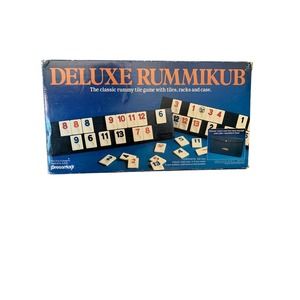 DELUXE Pressman Rummikub Vintage Classic Tile Game 1990 Vinyl Travel Case